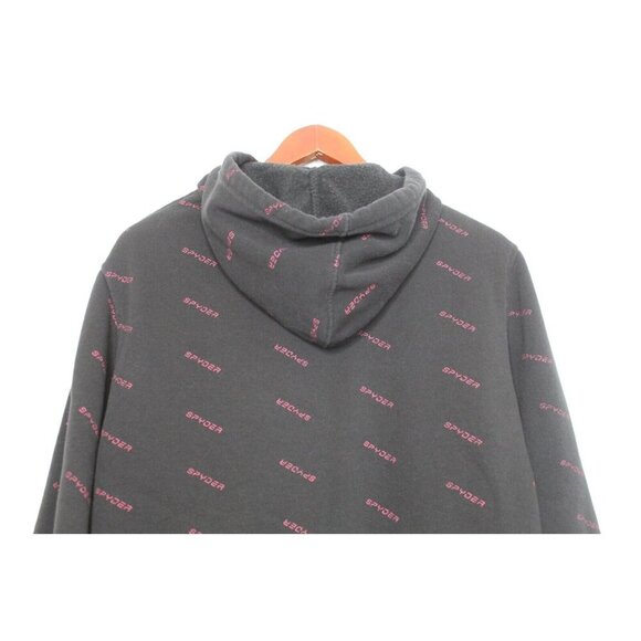 Spyder Hoodie Mens M Black Red Long Sleeve Unisex Preppy Sporty Casual Relaxed - Picture 4 of 12
